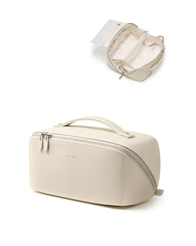 EACHY Travel Makeup Bag in Pearl White front view
