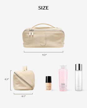 EACHY Travel Makeup Bag in stylish setting