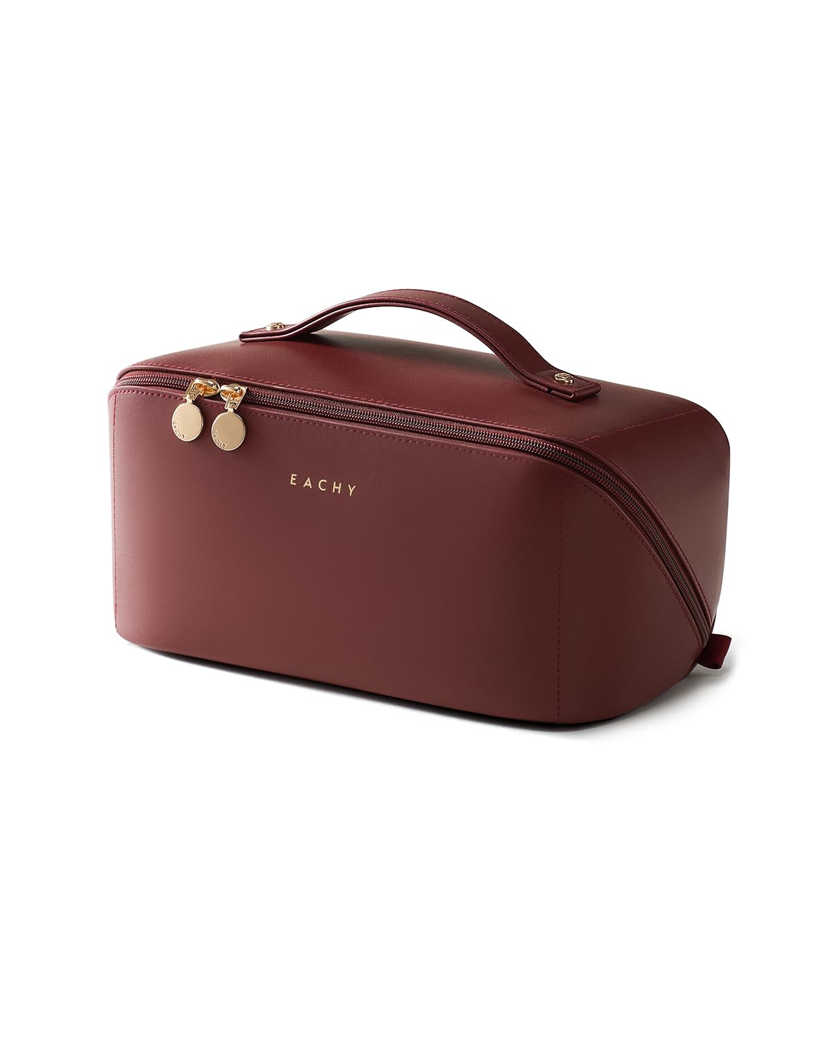 EACHY Travel Makeup Bag large capacity red front view