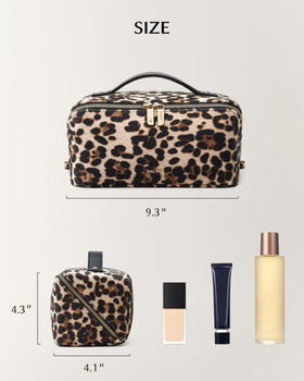 EACHY Travel Makeup Bag lifestyle scene on a vanity