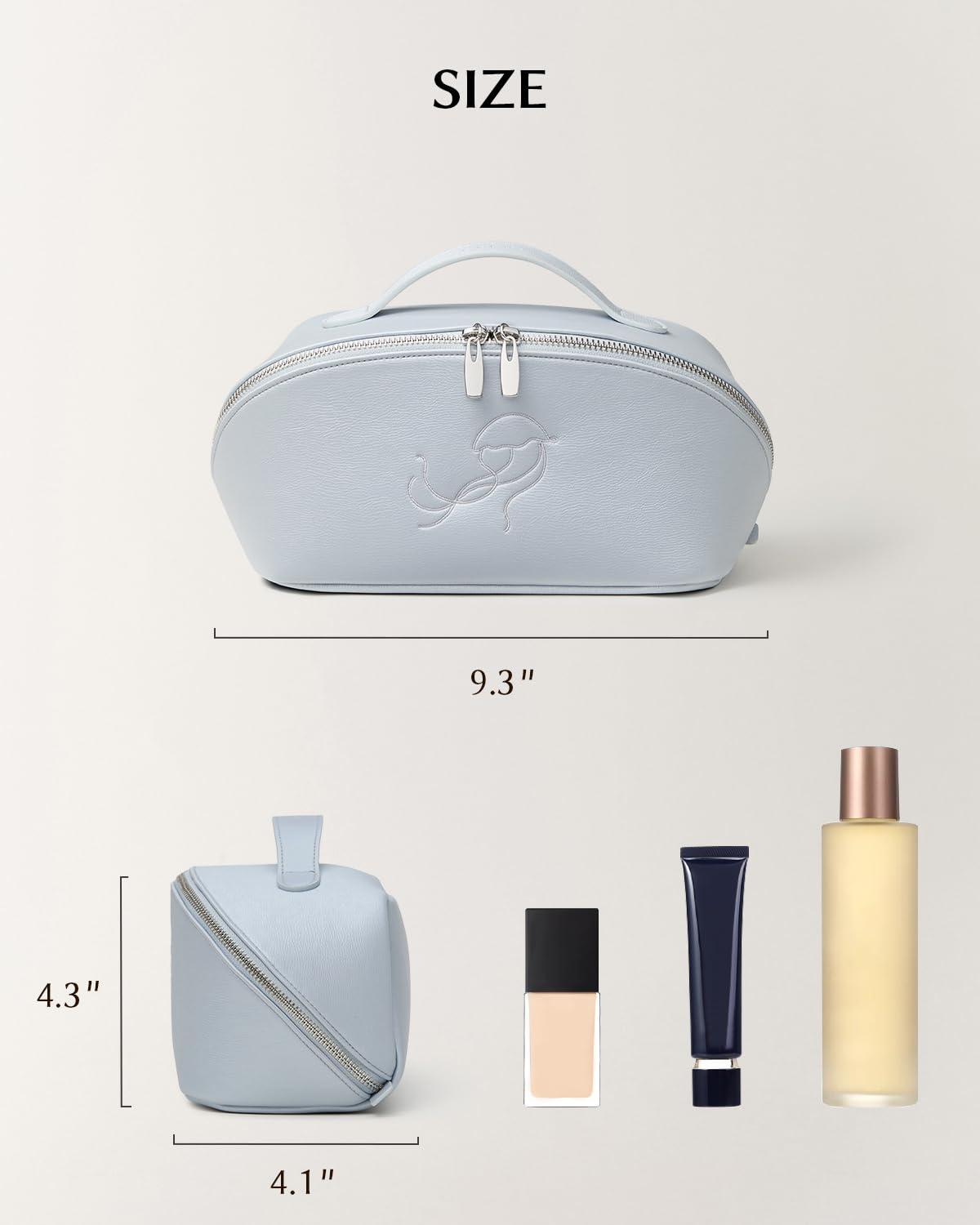 EACHY Travel Makeup Bag packaging with inflatable cushion