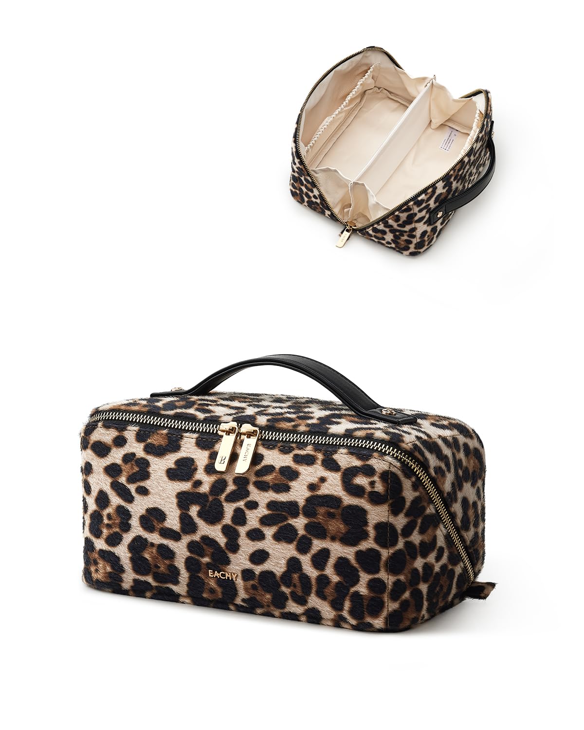 EACHY Travel Makeup Bag packaging with protective padding