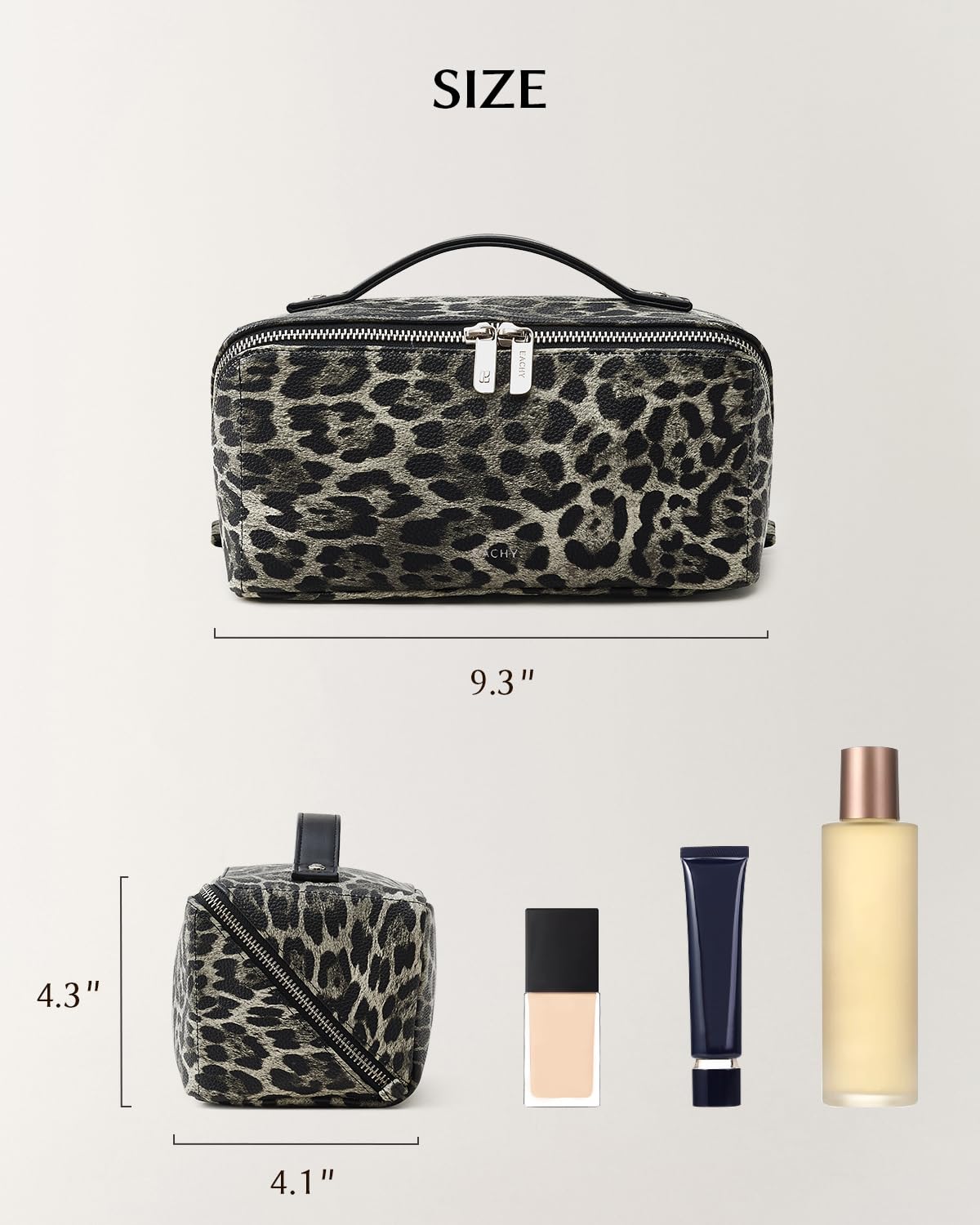 EACHY Travel Makeup Bag packed for travel