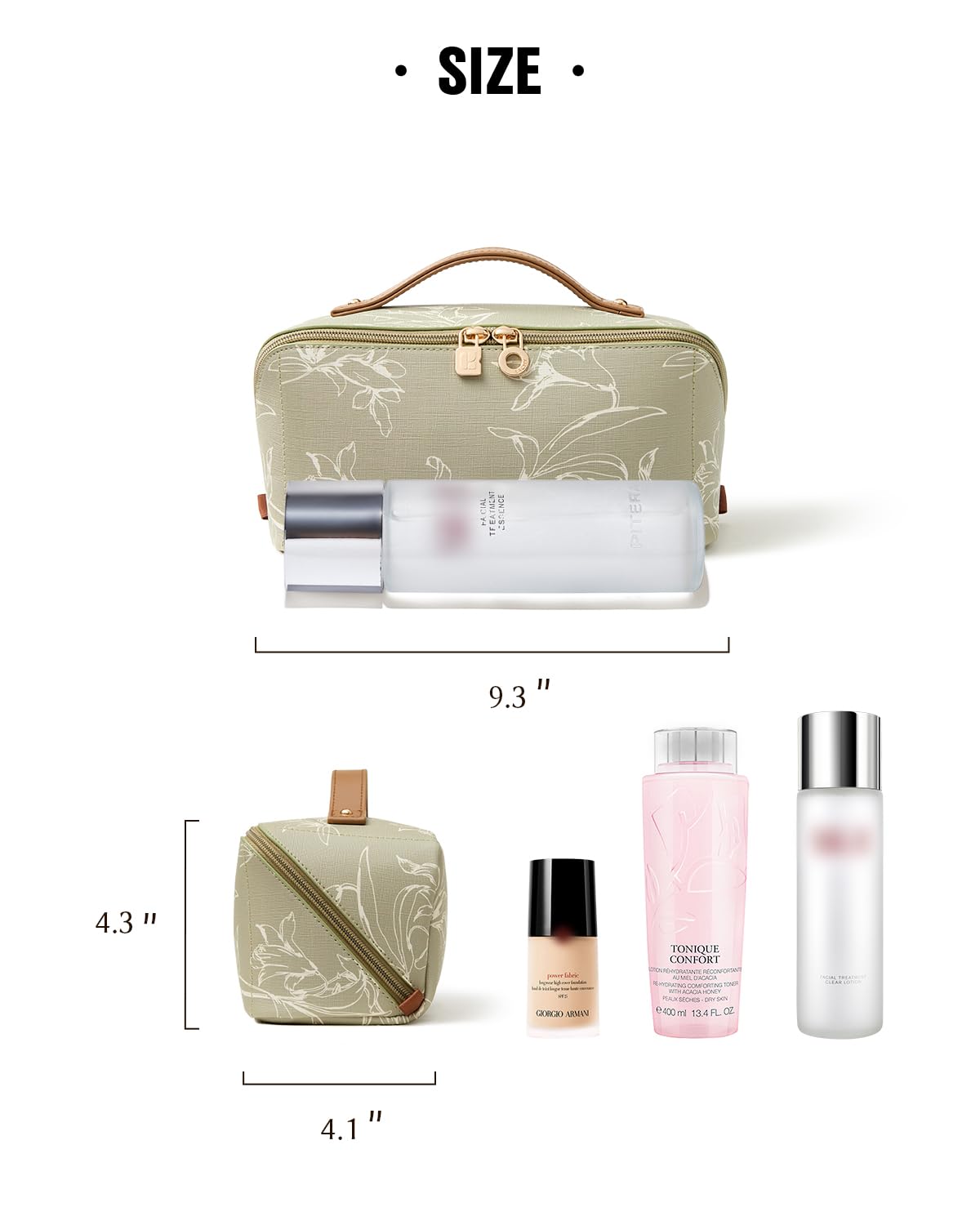EACHY Travel Makeup Bag packed for travel