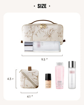EACHY Travel Makeup Bag packed for travel