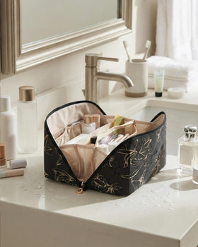 EACHY Travel Makeup Bag packed for travel