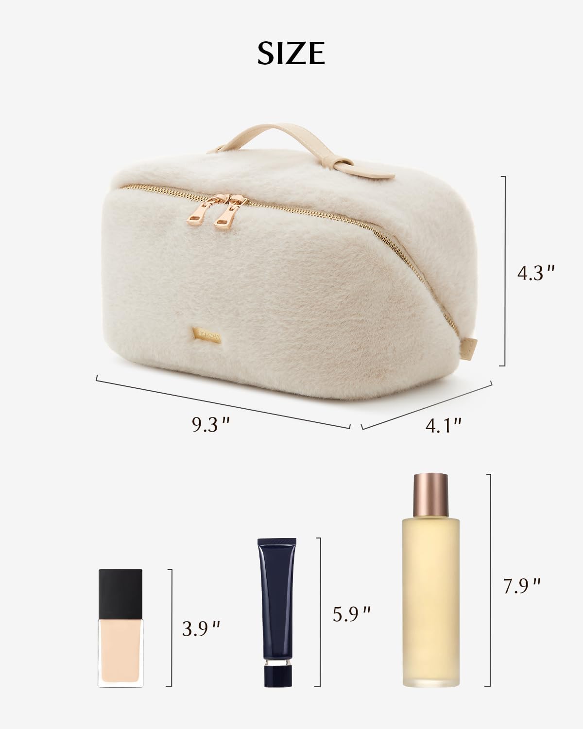 EACHY Travel Makeup Bag packed with cosmetics