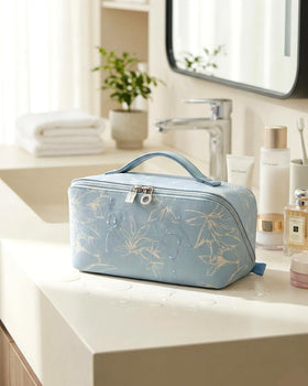 EACHY Travel Makeup Bag packed with inflatable padding