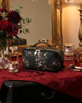 EACHY Travel Makeup Bag side view showing compartments