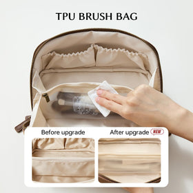 EACHY Travel Makeup Bag side view with zipper