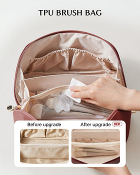 EACHY Travel Makeup Bag water-resistant exterior close-up