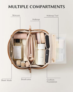 EACHY Travel Makeup Bag waterproof material close-up