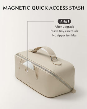 EACHY Travel Makeup Bag with additional pockets for storage