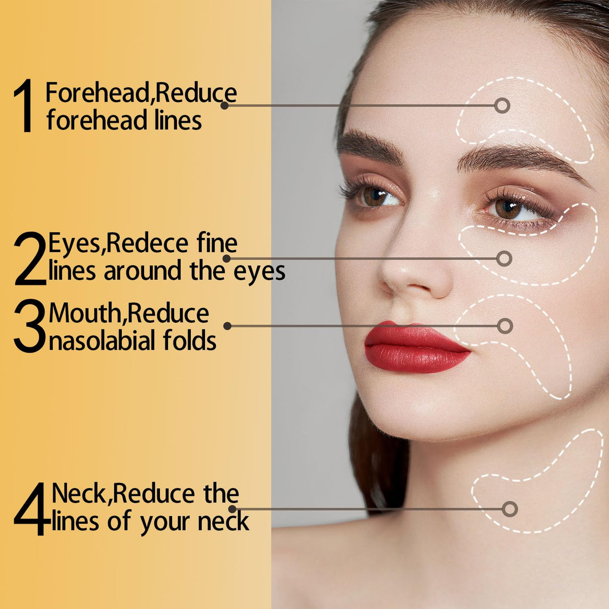 Eakroo 24k Gold Eye Mask application on skin