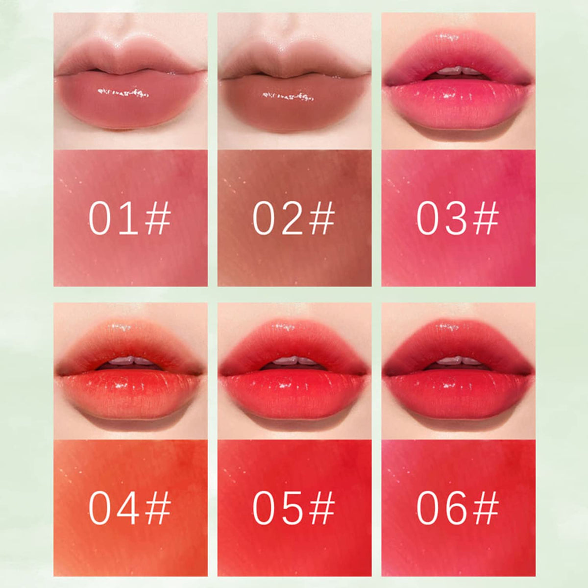 Eakroo Avocado Lip Tint on a model's lips