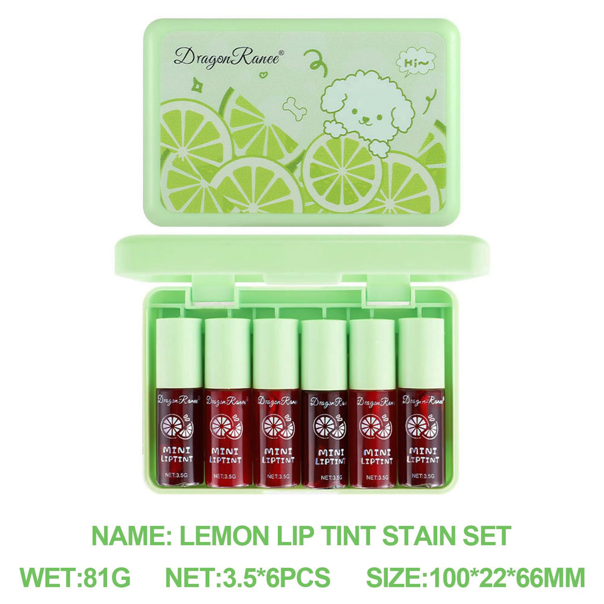 Eakroo Lemon Lip Tint Stain applied as eyeshadow on eyelids