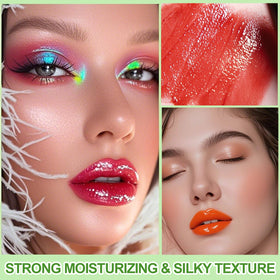 Eakroo Lemon Lip Tint Stain swatches on skin in various shades