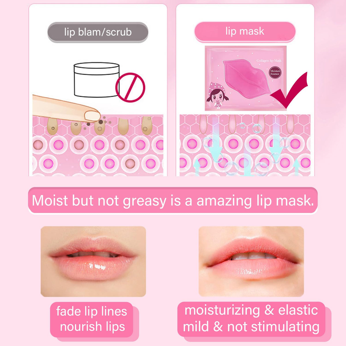 Eakroo Lip and Eye Mask Set with ingredients list