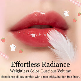 Eakroo lip gloss in true red shade with applicator