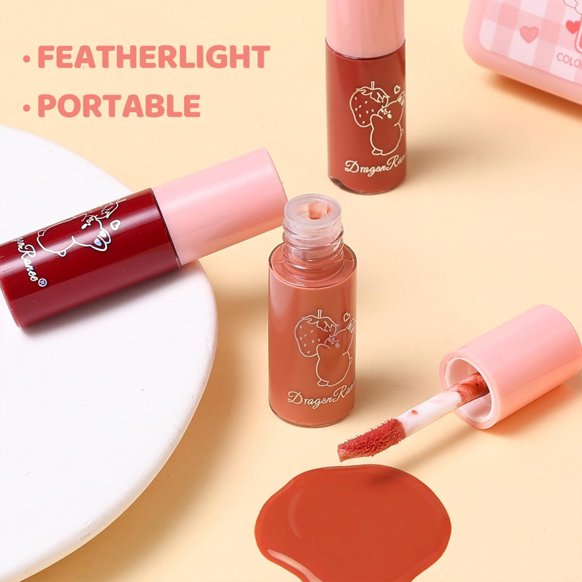 Eakroo lip gloss set packaging, aesthetically pleasing design