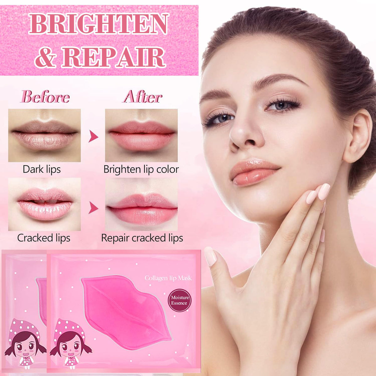 Eakroo Lip Mask being applied on lips