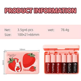Eakroo Lip Stain 6PCS in natural light