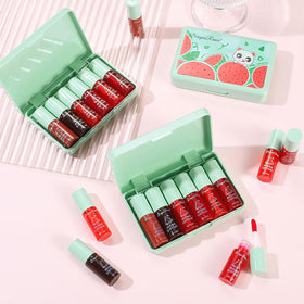 Eakroo lip tint stain being used as blush on cheeks