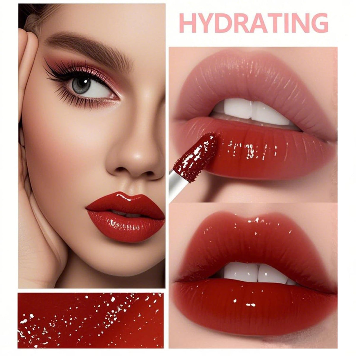 Eakroo Lip Tint Stain in use as a blush on cheeks