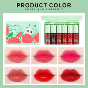 Eakroo lip tint stain swatches on skin showing different shades