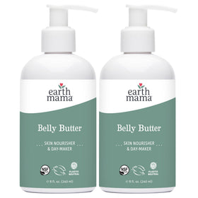 Earth Mama Belly Butter 8oz front view with packaging