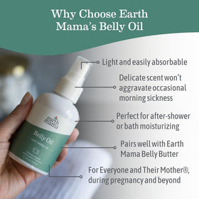 Earth Mama Belly Oil 4 fl oz bottle side view