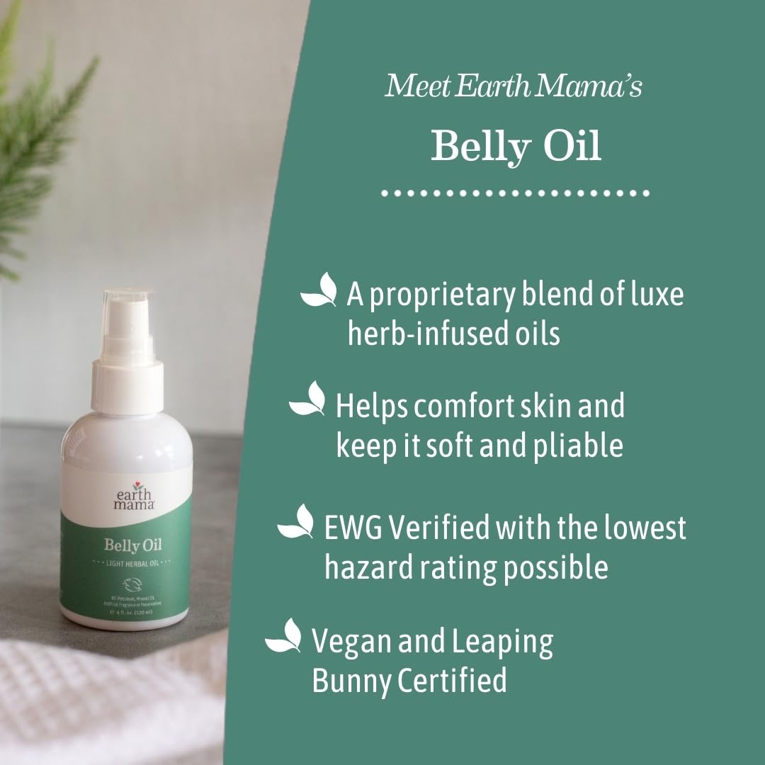 Earth Mama Belly Oil 4 fl oz with essential oils