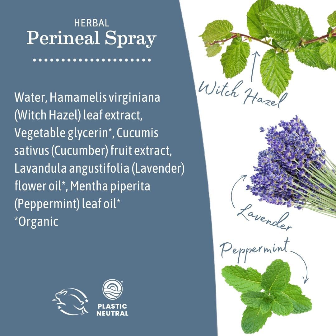 Earth Mama Herbal Perineal Spray with cucumber and witch hazel