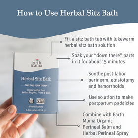 Earth Mama Herbal Sitz Bath ingredients close-up