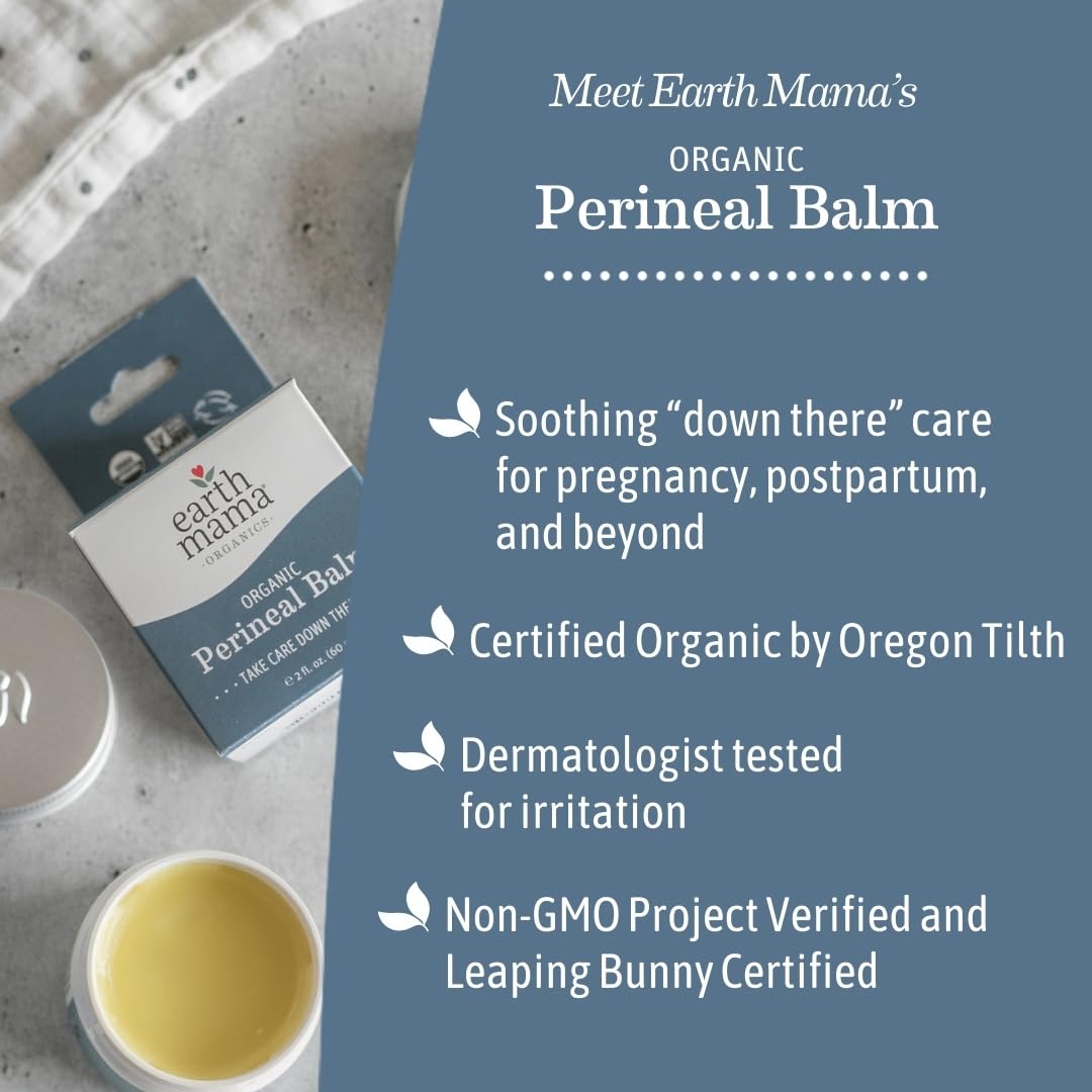 Earth Mama Organic Perineal Balm application demonstration
