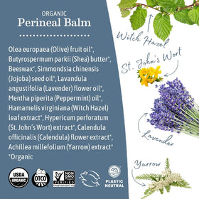 Earth Mama Organic Perineal Balm in a bathroom setting
