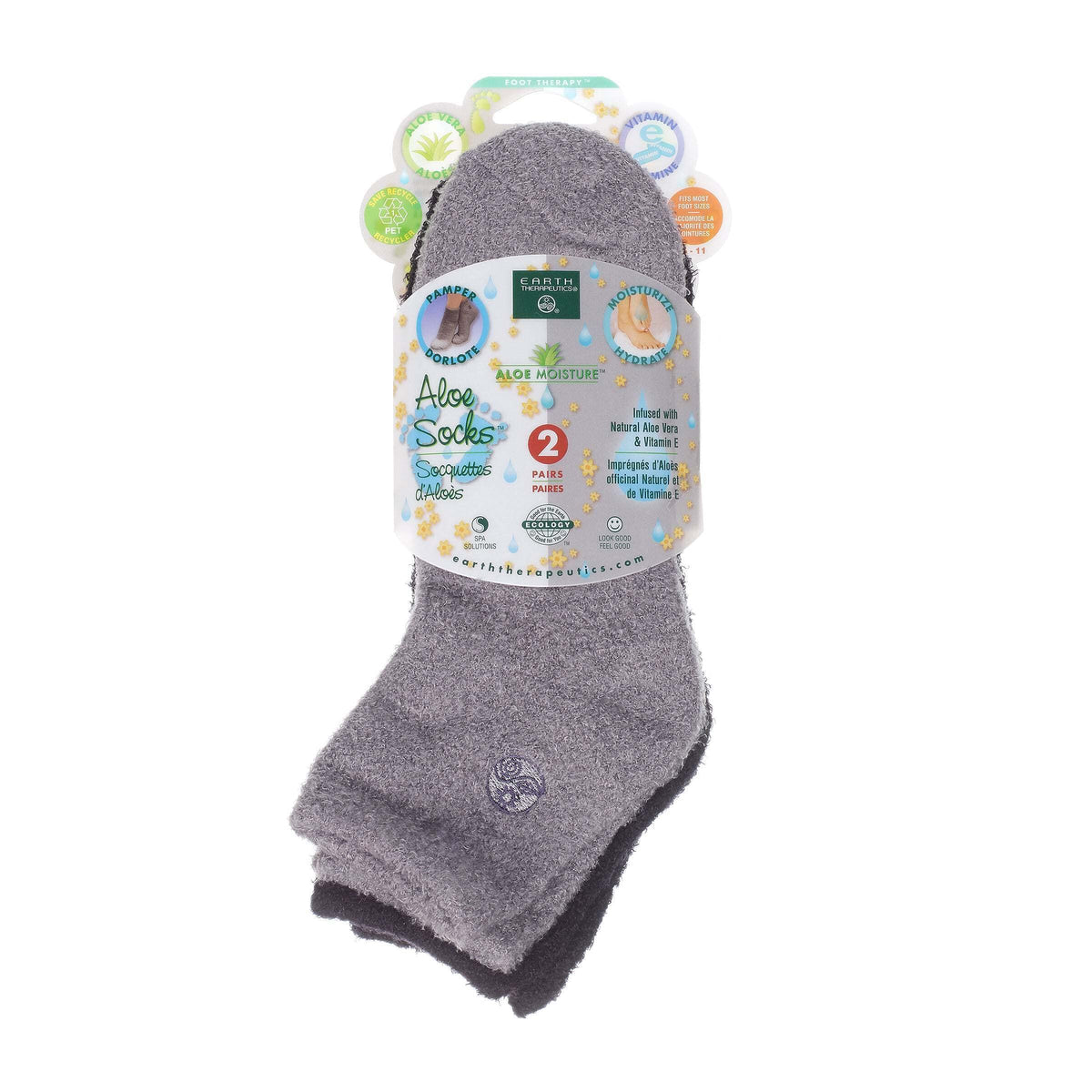 Earth Therapeutics Aloe Socks packaging