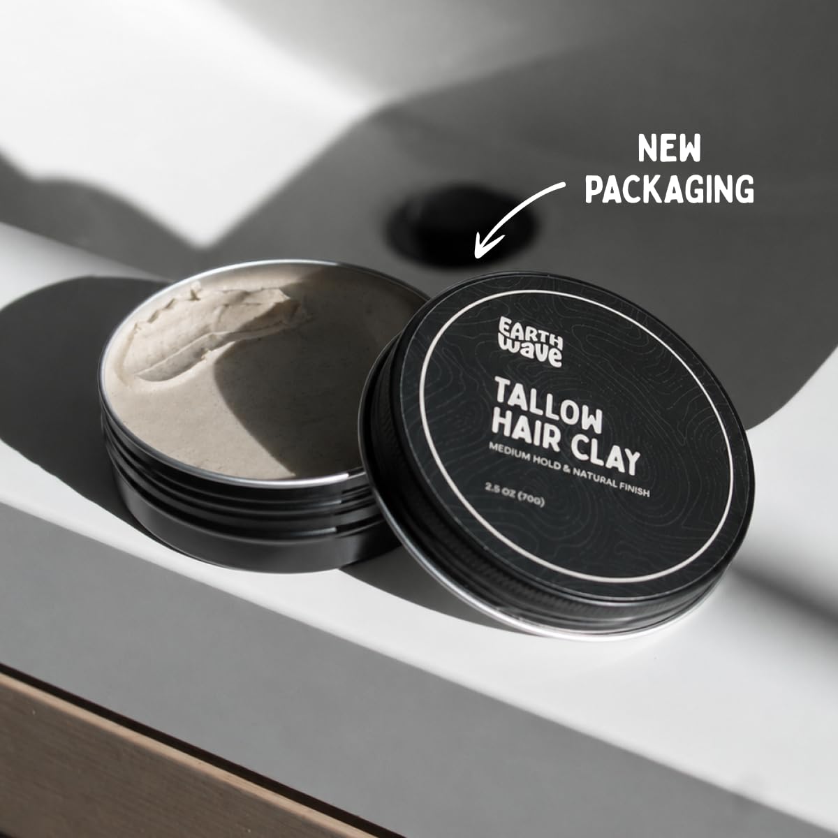 Earth Wave Tallow Hair Clay application on hair