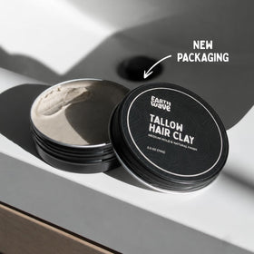 Earth Wave Tallow Hair Clay application on hair