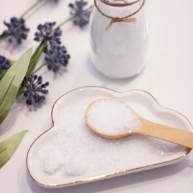 Earthborn Elements Eucalyptus Epsom Salt with eucalyptus leaves