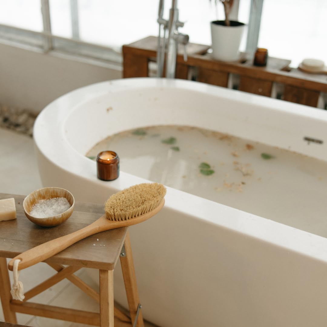 Earthborn Elements Lavender Epsom Salt during a relaxing bath