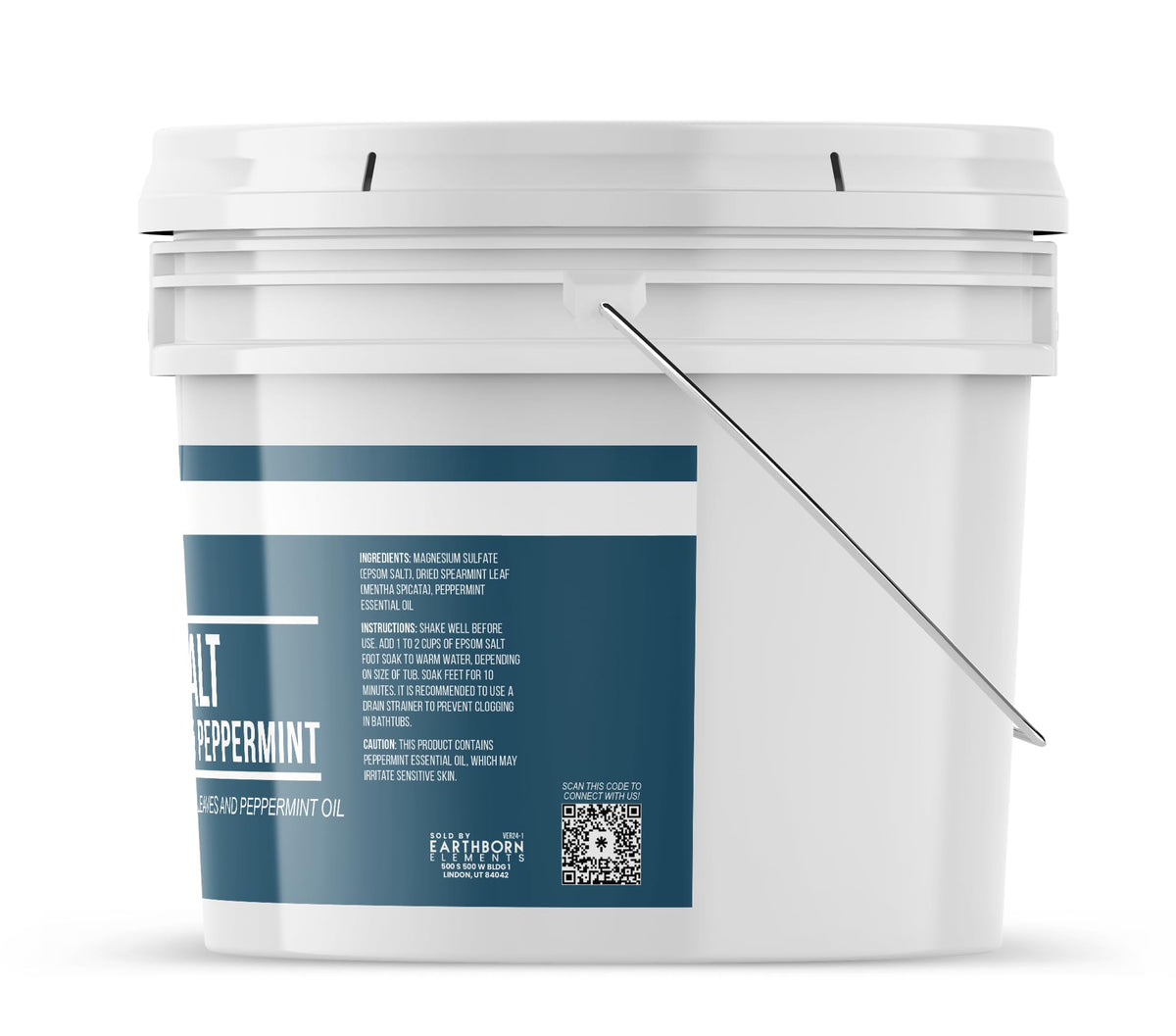 Earthborn Elements Spearmint & Peppermint Foot Soak with spearmint leaves close-up