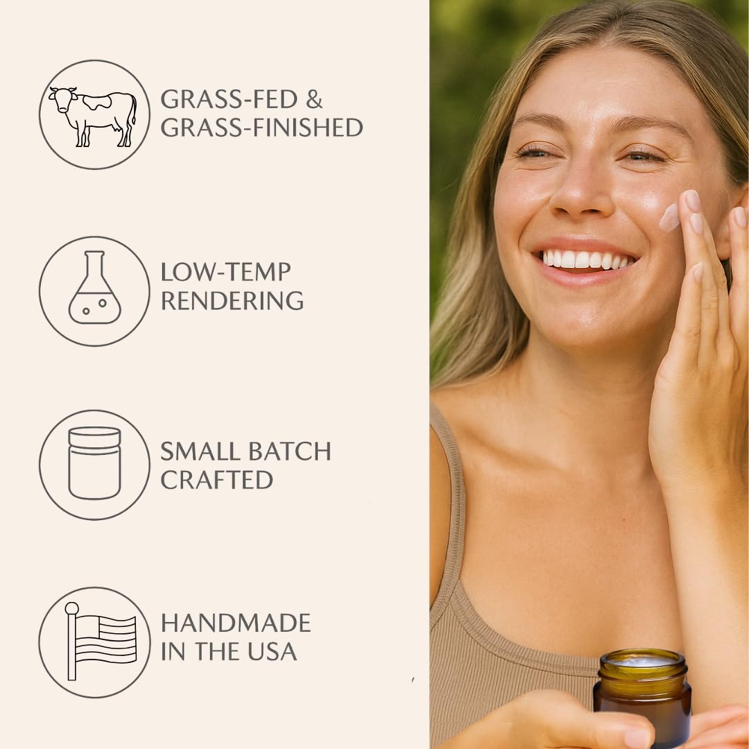 Earthborn Organics Pure Tallow Balm with natural background