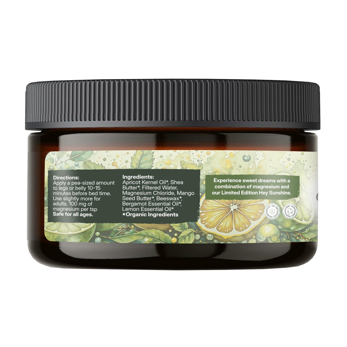 Earthley Wellness Magnesium Lotion 4oz back view