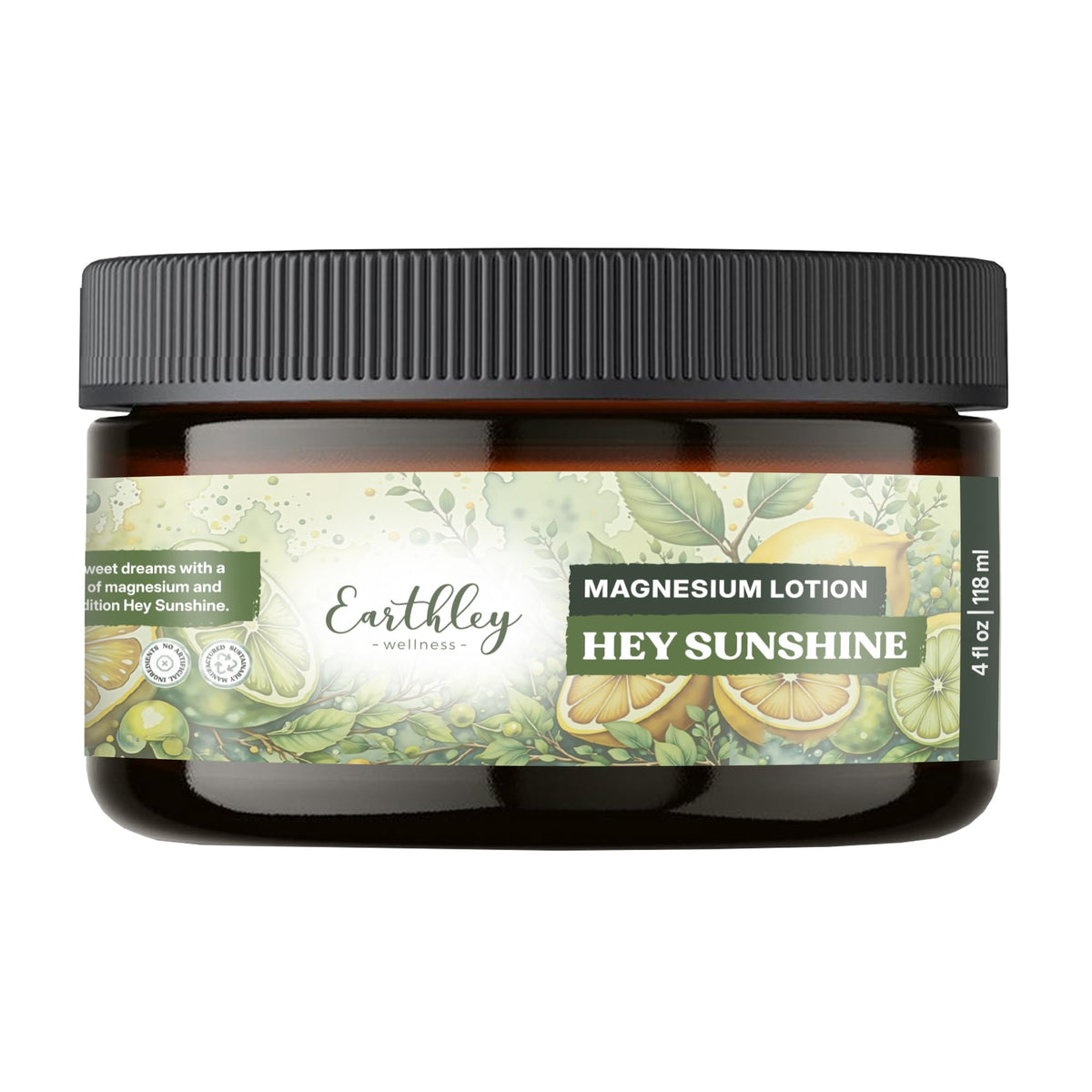 Earthley Wellness Magnesium Lotion 4oz front view