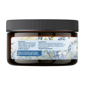 Earthley Wellness Magnesium Lotion 6oz Blueberry Vanilla with texture close-up