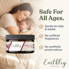 Earthley Wellness Magnesium Lotion 6oz Lavender texture close-up