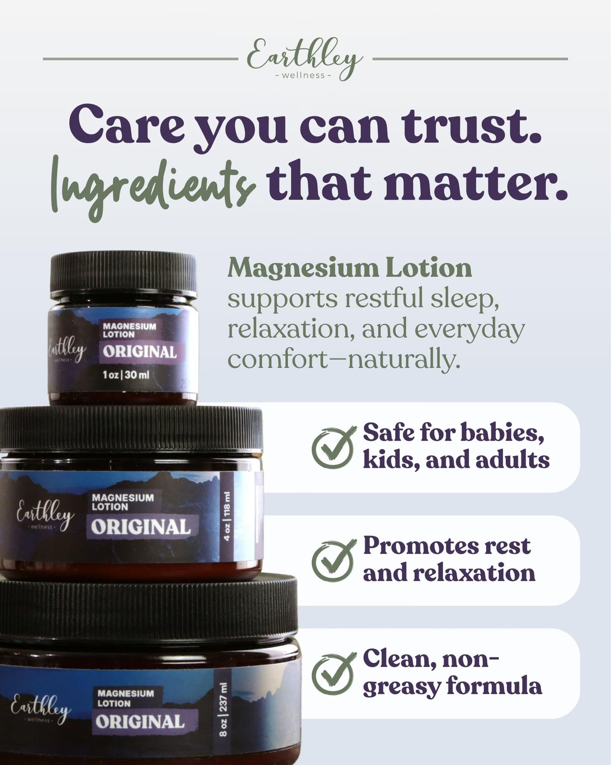 Earthley Wellness Magnesium Lotion texture close-up