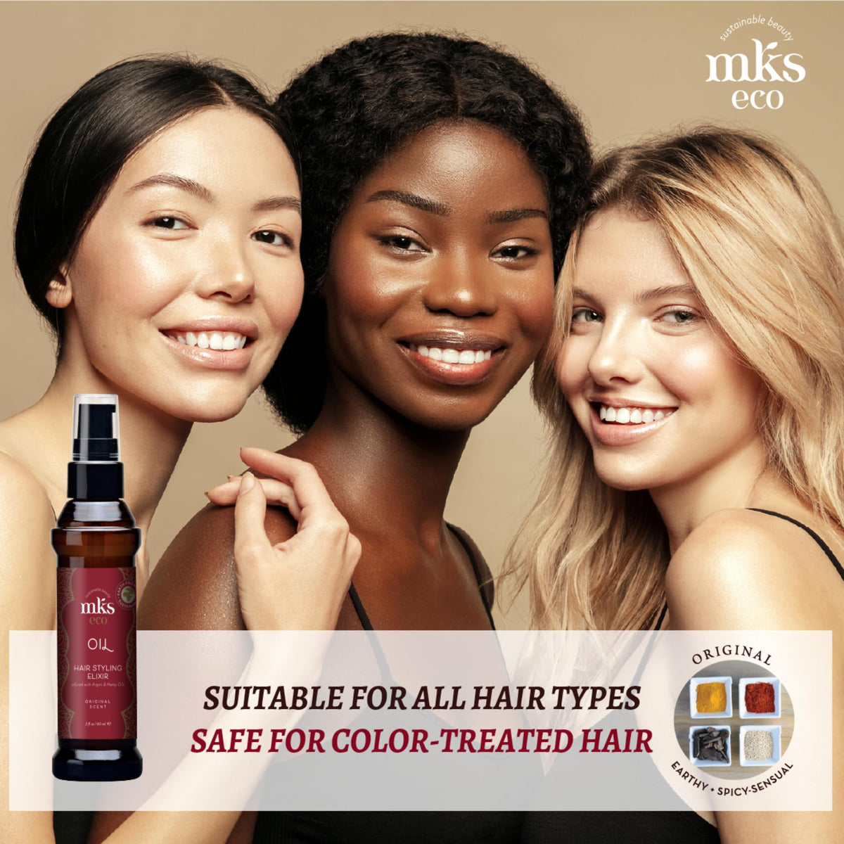 Earthly Body MKS eco Oil on a bathroom counter