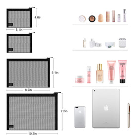 EASYFUN Mesh Pouch Set of 4 showing different sizes